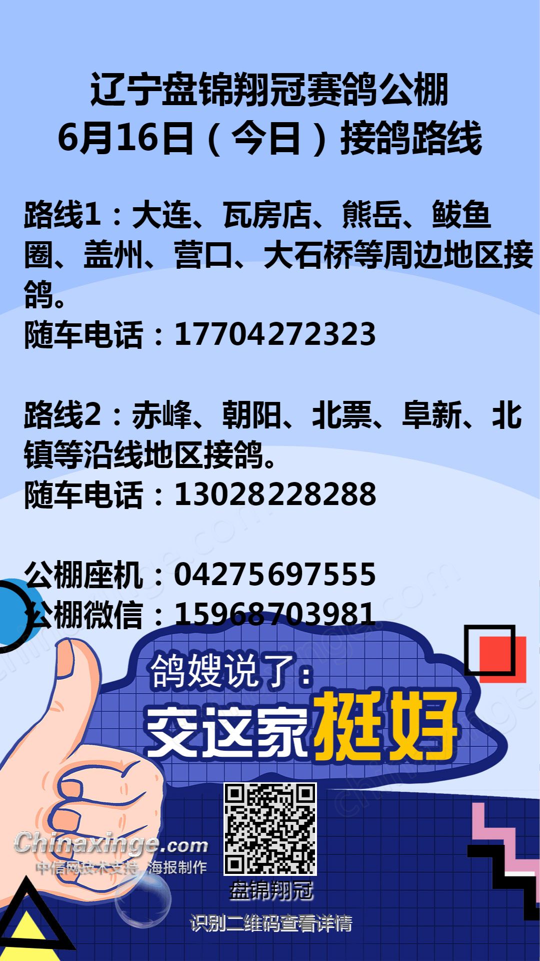 辽宁盘锦翔冠赛鸽公棚